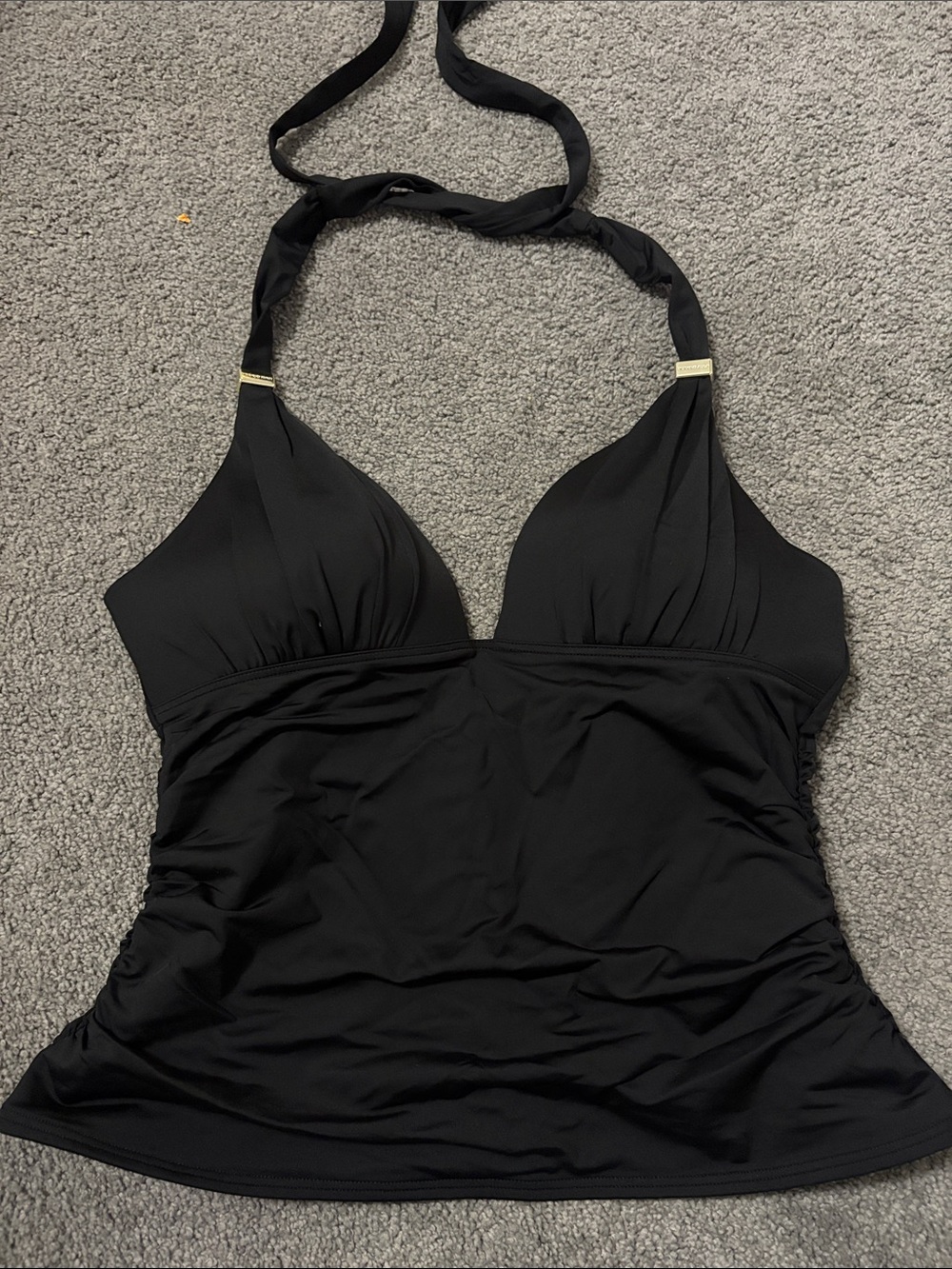 Victorias Secret Black Halter Tankini Top